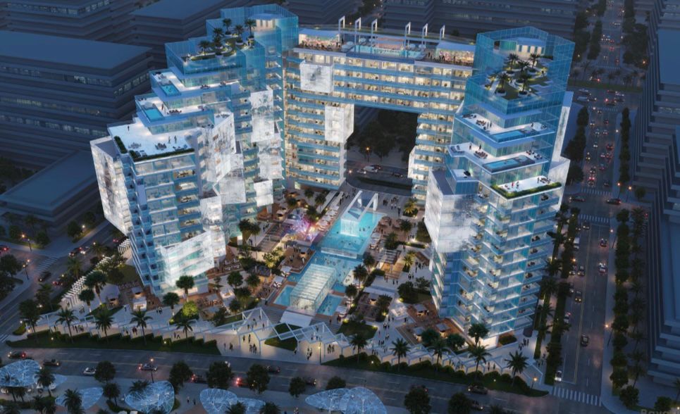 Ice Beach השקעות נדלן בדובאי, צילום אוויר